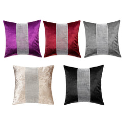 Super Soft Diamond Flannelette Pillow Covers - Comfortable Solid Cushion Cases for Sofa, Couch, and Bed Decor