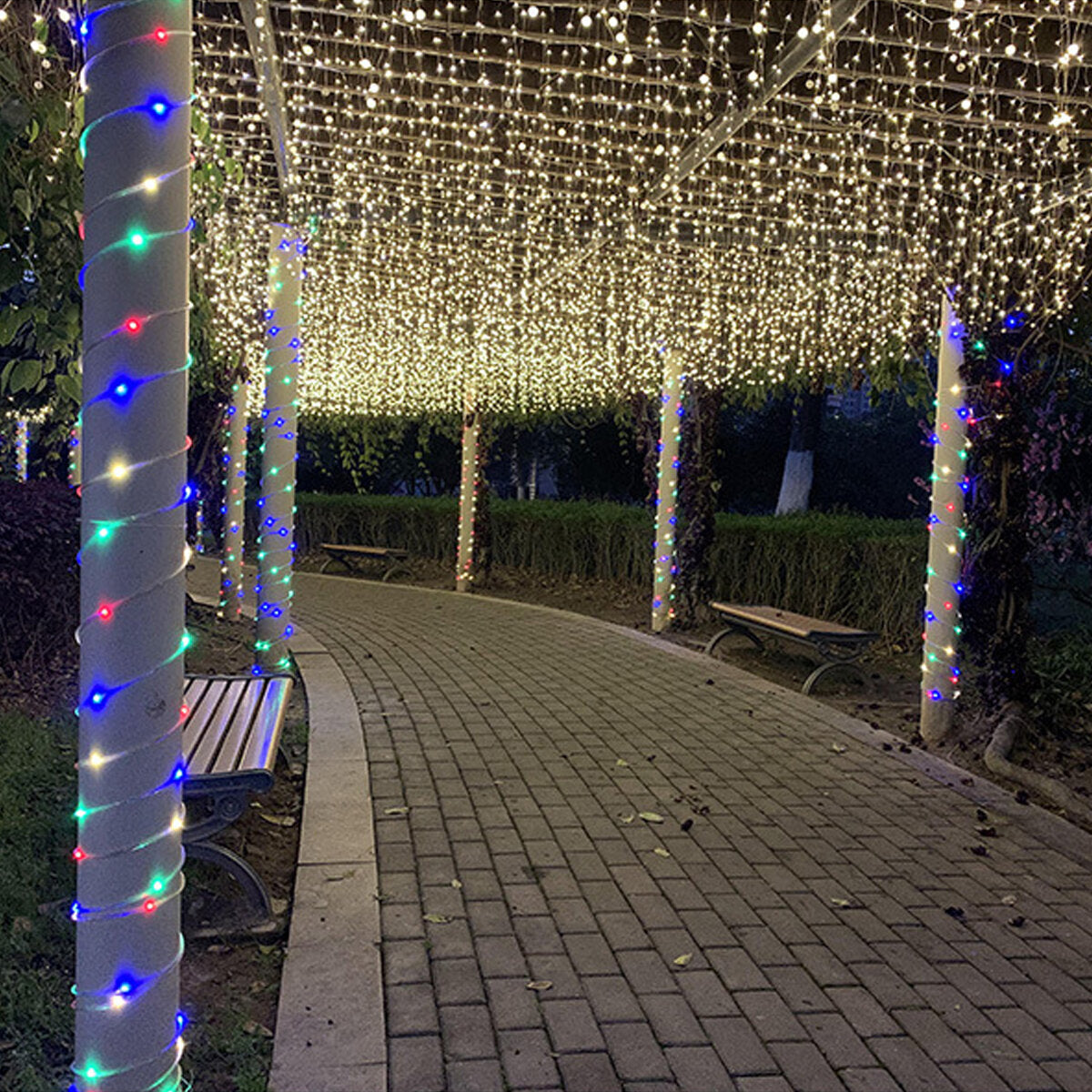 7M 50 LED Solar String Fairy Lights - Waterproof Outdoor Garden Wedding Party Lamp