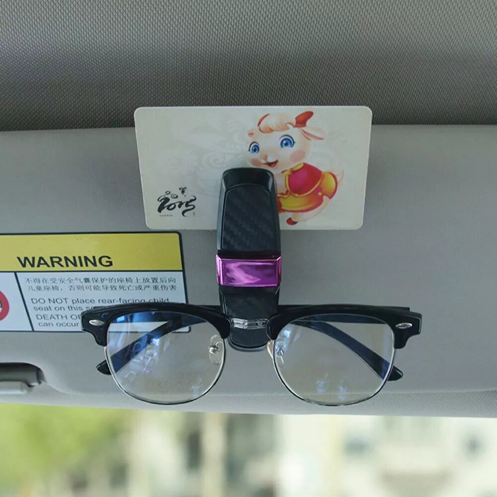 Portable ABS Car Glasses Holder - Eyeglasses Case & Auto Accessories