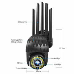 1080P PTZ-IP-Kamera für den Außenbereich, 39 LEDs, 5-facher Zoom, Zweiwege-Audio, WLAN, wasserdicht, Nachtsicht, CCTV-Videoüberwachung