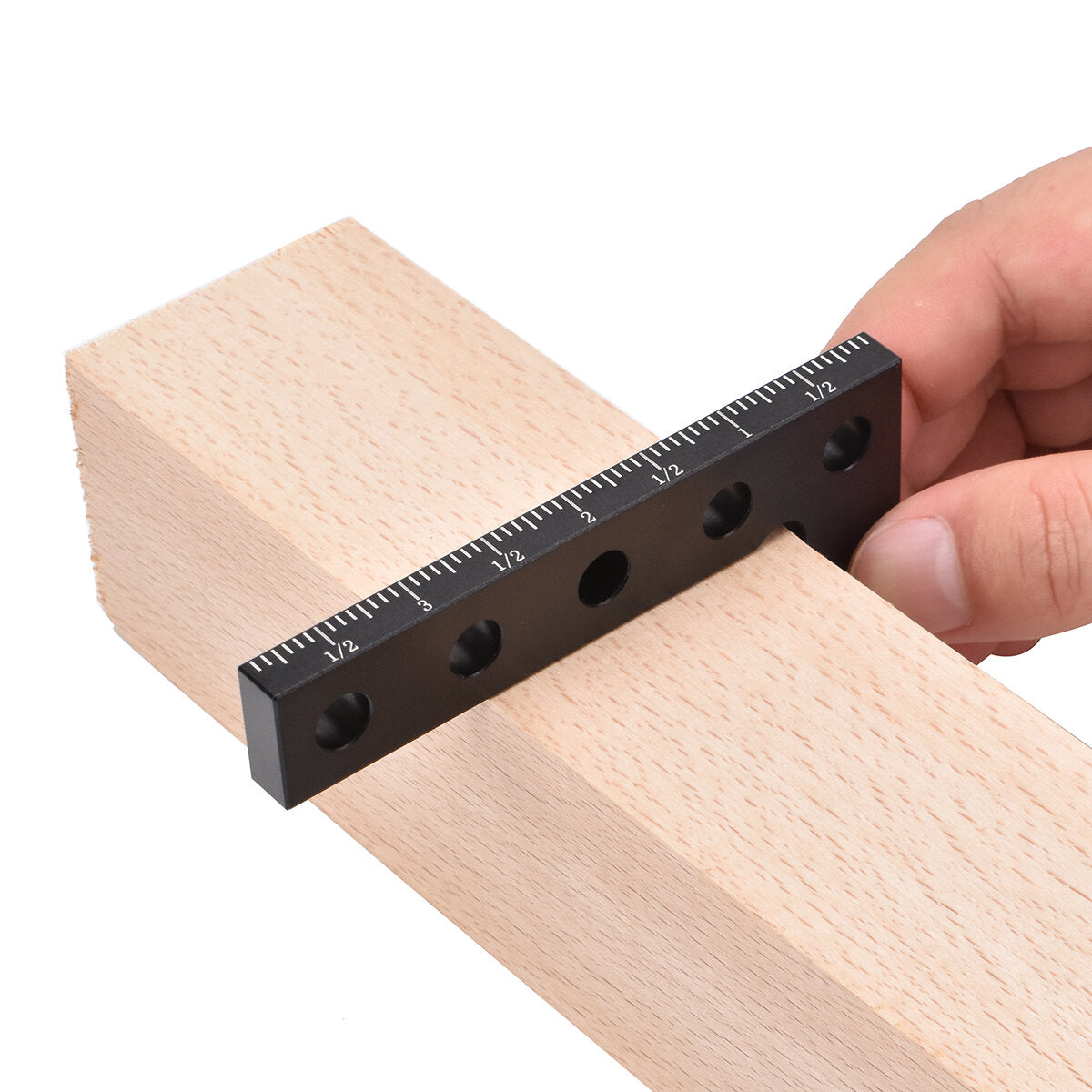 Aluminum Square Ruler for Woodworking - 90 Degree Angle, Metric & Imperial Measurements