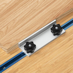 Aluminum Alloy T-Track Stop Kit with Knobs for Woodworking Projects