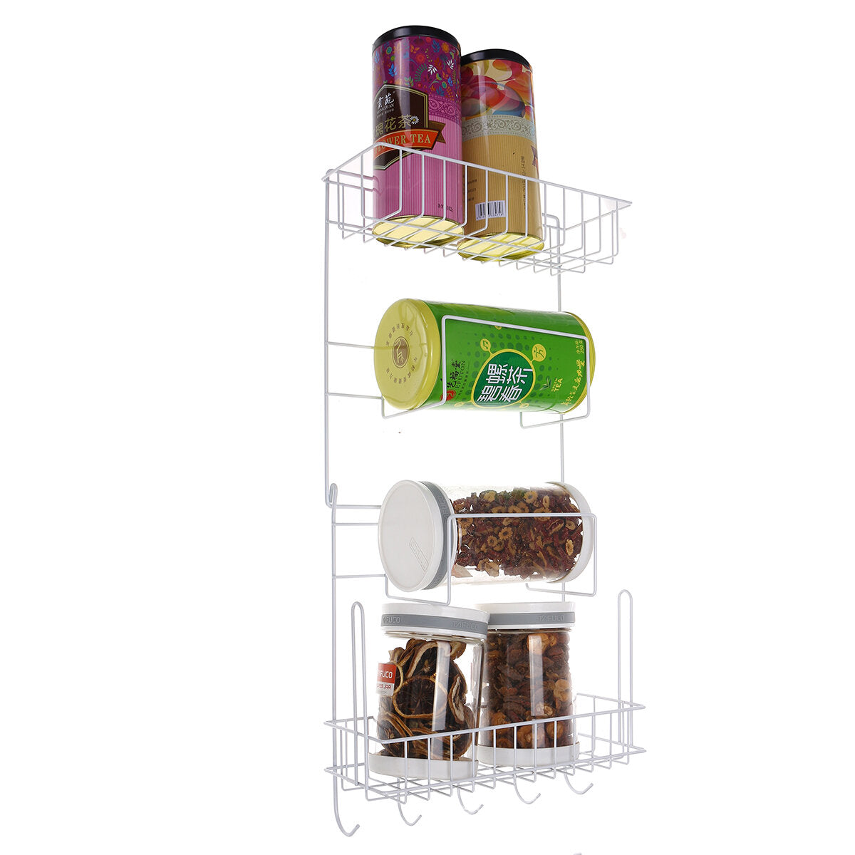 Five-Tier Steel Over Sink Dish Drying Rack - Multifunctional Kitchen Counter Storage