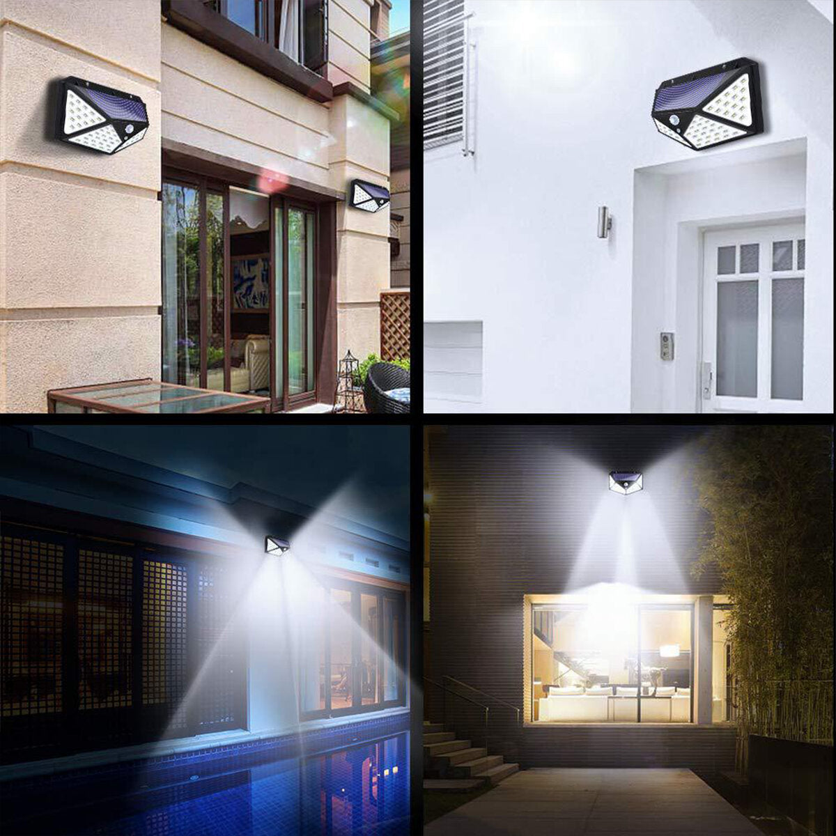 100LED Solar Light - Wireless Motion Sensor, Waterproof, Outdoor Garden Wall Lamp, 2/3/4PCS