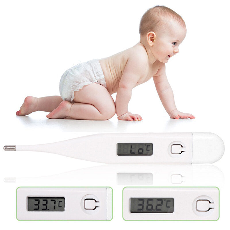 Digital LCD Thermometer for Baby Body Temperature - Safe Oral Thermometer for Kids, Boys & Girls, C/F Display