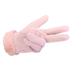 Women's Velvet Touch Screen Winter Gloves - Warm, Windproof, Wool Mittens