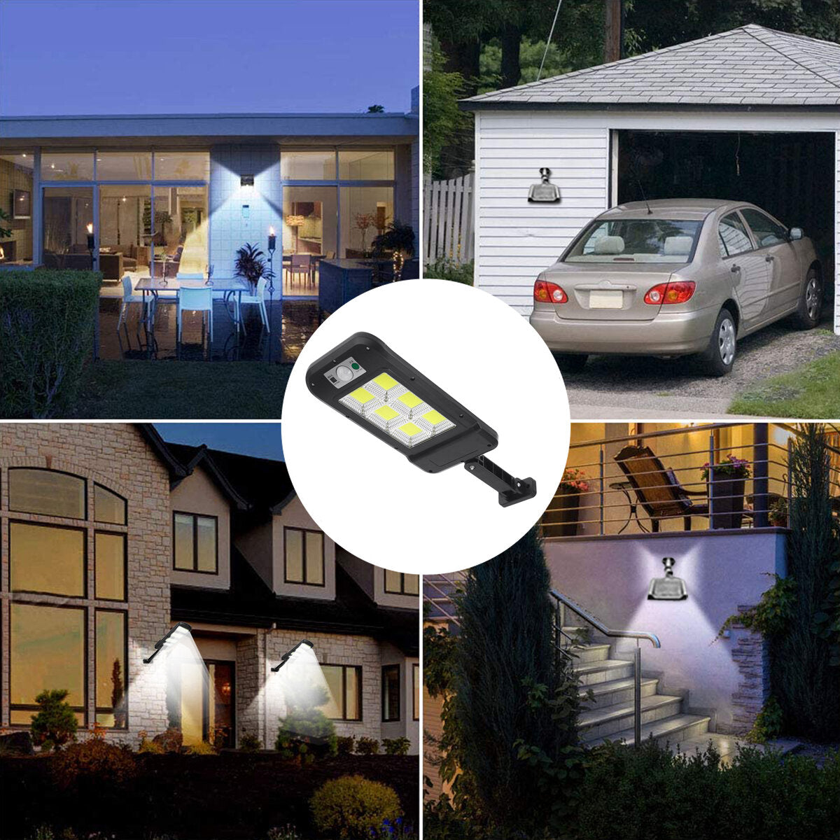 120COB Solar Street Light with Motion Sensor and Remote - IP65 Security Road Lamp