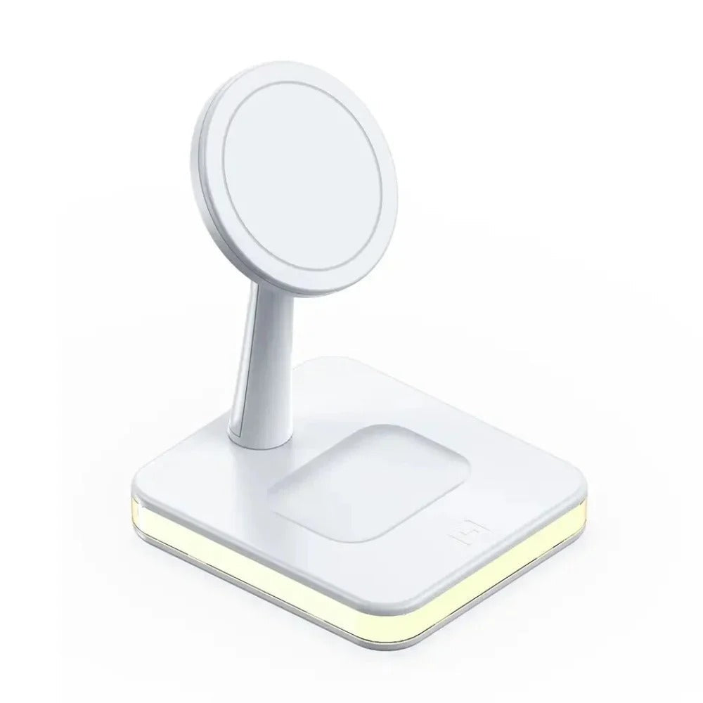 30W 4-in-1 Magnetic Wireless Charger Lamp for iPhone, Apple Watch, and AirPods