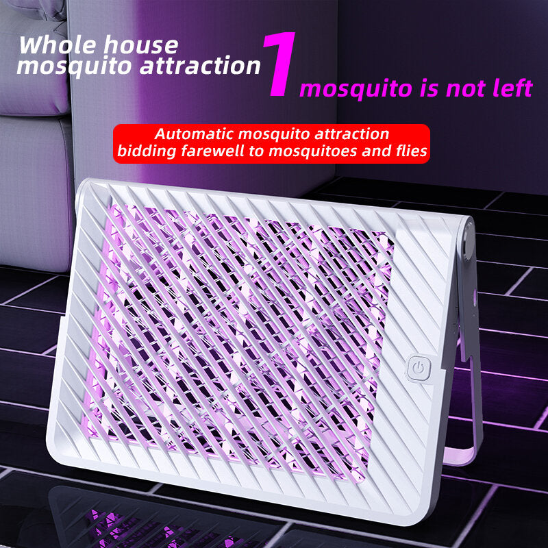 2-in-1 Wall-Mounted Mosquito Killer Lamp & Electric Fly Swatter for Home and Outdoor Use