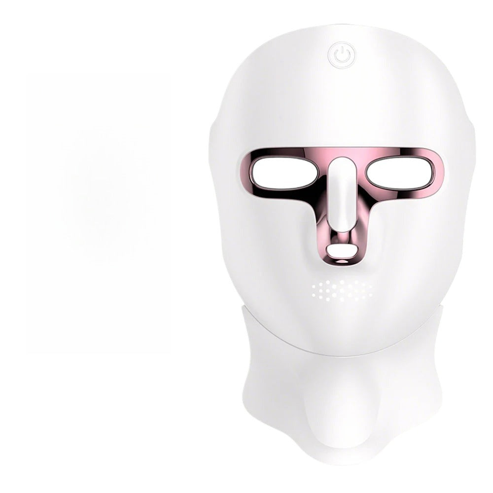 Wireless 7-Color LED Photon Therapy Face & Neck Mask - Rechargeable Facial Lifting & Skin Care Tool for Anti-Aging & Acne