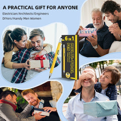 6-in-1 Multitool Pen: Stylus, Ruler, Level, Screwdriver - Perfect Gift with Refills