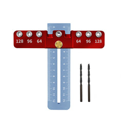 Adjustable Woodworking Cabinet Hardware Jig - Drill Guide & Punch Locator for Handles and Pulls