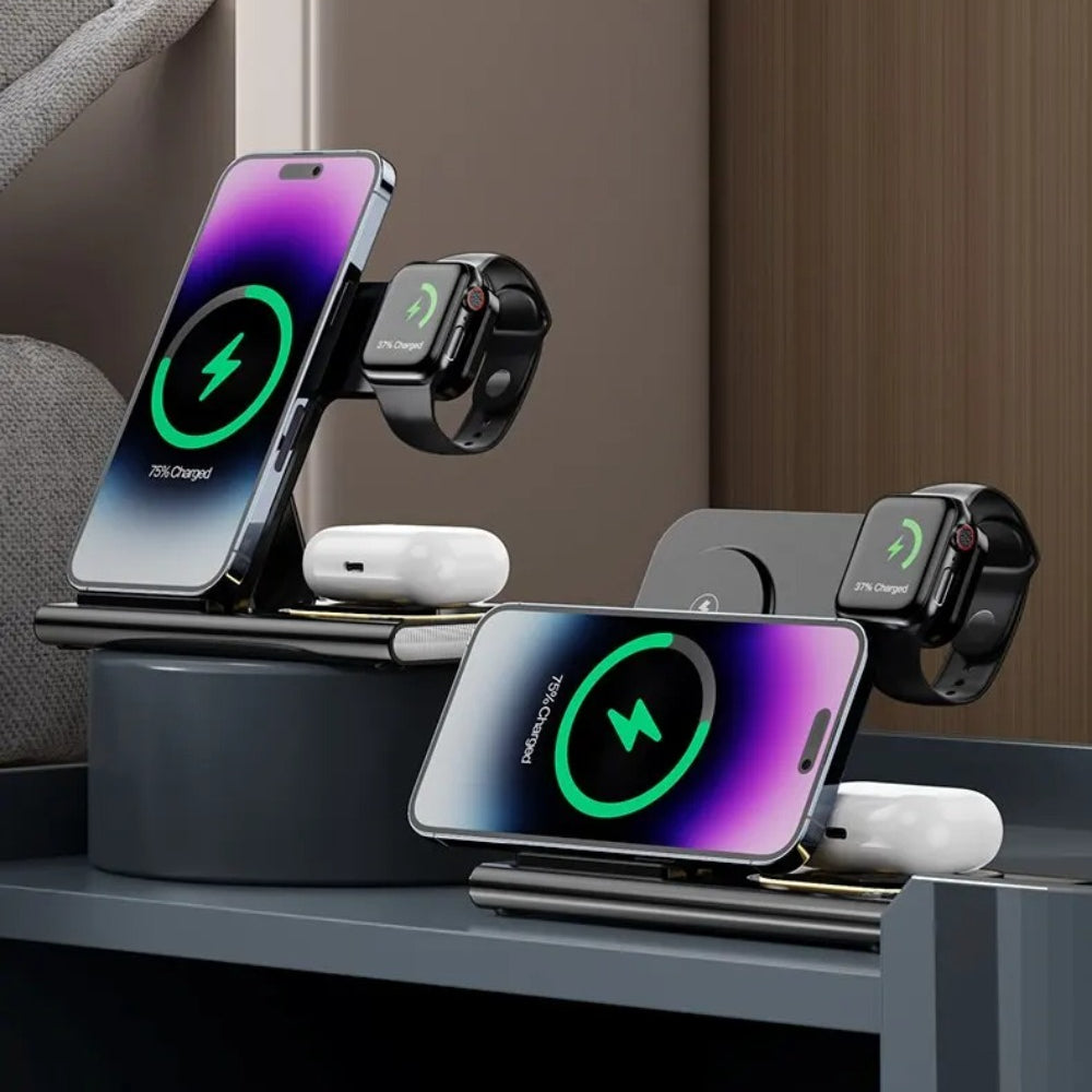 Schnelles kabelloses Ladepad für iPhone, Samsung, Huawei, Xiaomi, AirPods, Smartwatches