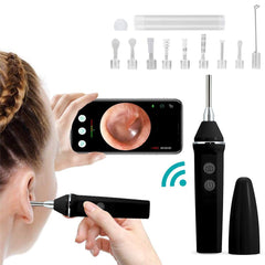 3.9mm HD WIFI Wireless Otoscope, IP67 Waterproof LED Ear Camera, USB Charging Earwax Removal Tool Set