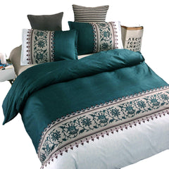 3-Piece Queen Size Bedding Set - Simple Style Quilt Cover & Pillowcases