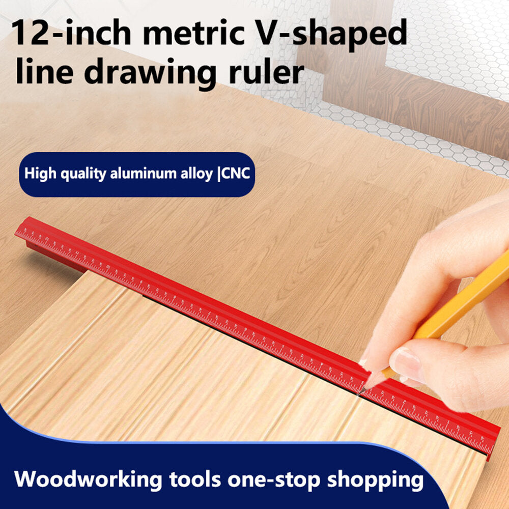 V Shape Ruler for Precision Square & Right Angle Checks - CNC Aluminum