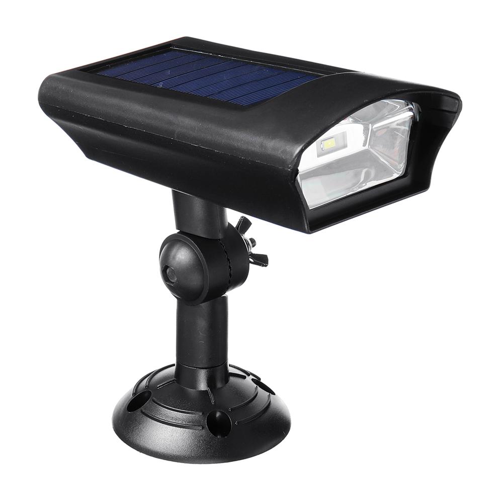 2-in-1 Solar LED Landscape Spot Light & Dummy Camera Security Wall Lamp with Sensor