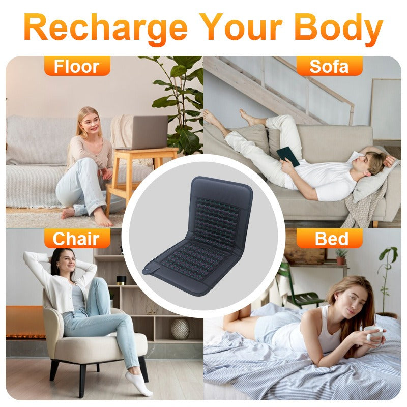 7HW Lumen Lite - Amethyst & Tourmaline PEMF Infrared Heating Pad for Pain Relief, Recovery & Relaxation