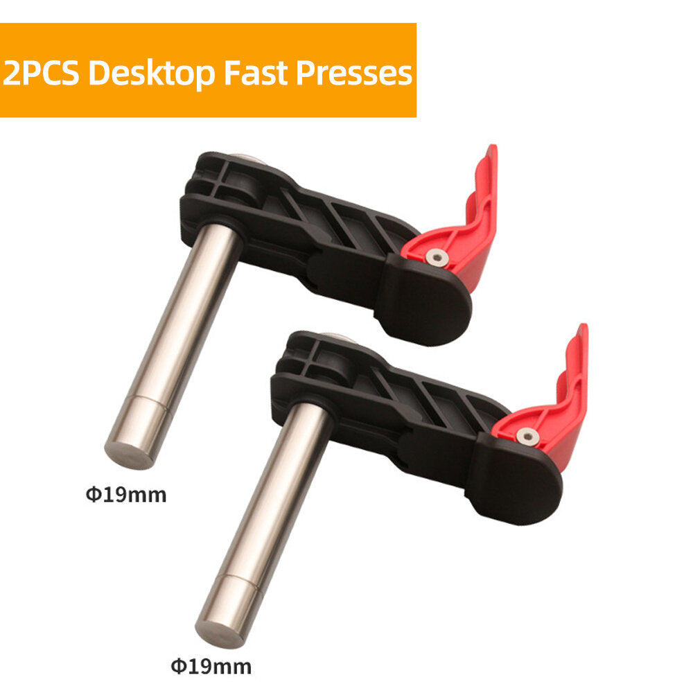 2-Pack 19mm/20mm Bench Dog Clamps for MFT Table & T-Track - Stainless Steel Clamping Tools