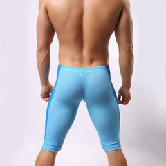 Schnelltrocknende Badehose für Herren aus Netzstoff für Yoga, Laufen, Sport und Kordelzug