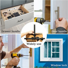 Aluminum Cabinet Hardware Jig - Pocket Hole Drill Locator for Handles, Knobs, and Pulls