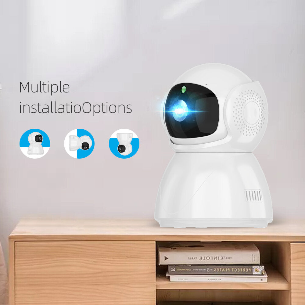 1080P PTZ Smart IP Camera - 360 Degree Night Vision Webcam for Home Security & Baby Monitoring