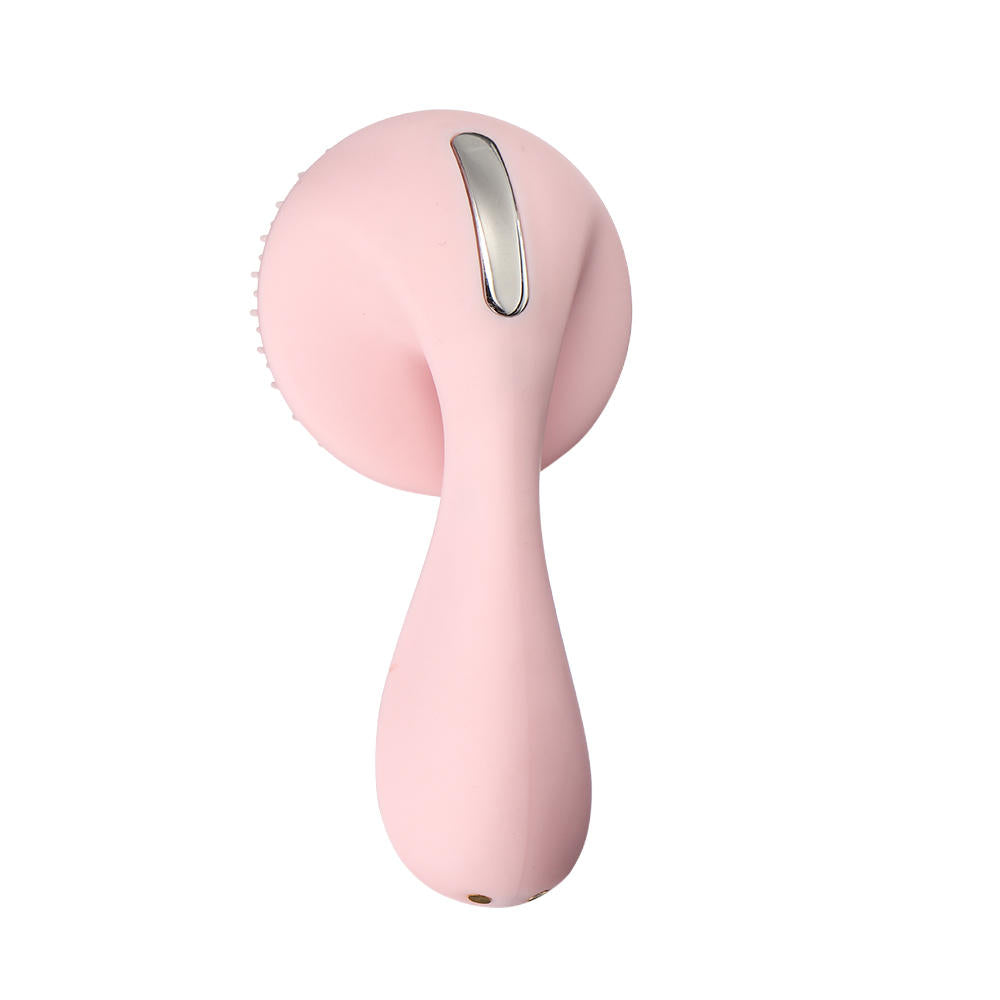 Silicone Ultrasonic Facial Cleansing Brush with 4 Modes & Rotating Magnetic Beads for Skin Rejuvenation