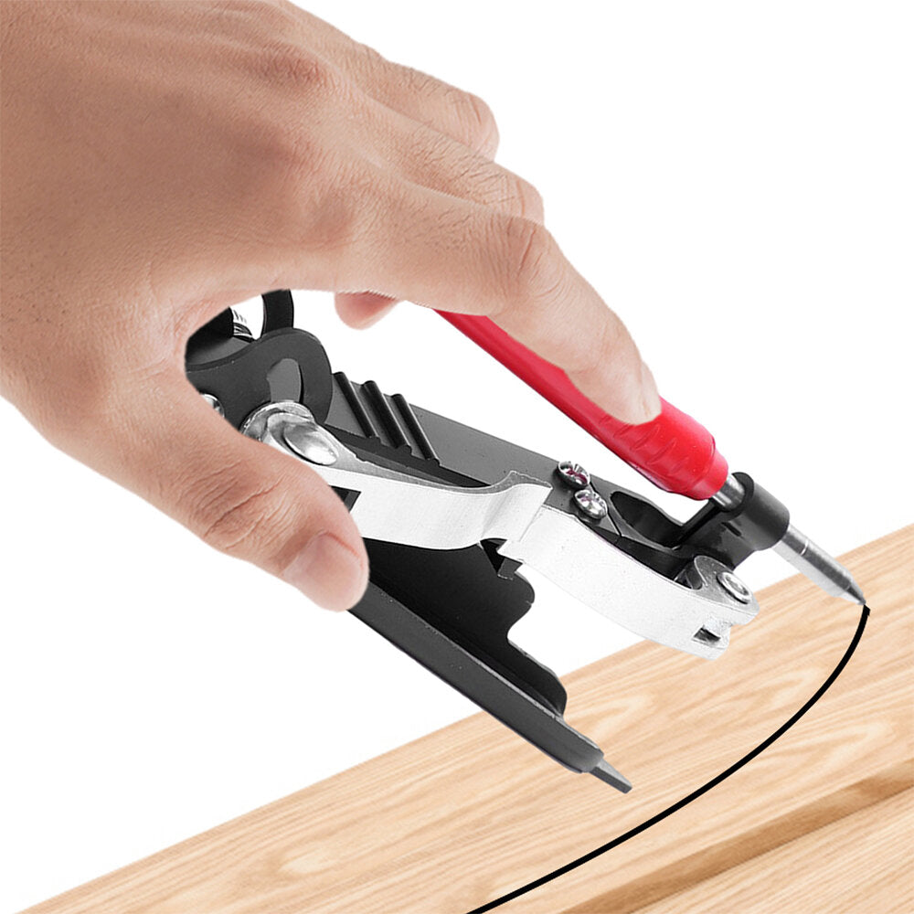 Aluminum Alloy Multi-Function Contour Gauge & Scribing Ruler for DIY Woodworking