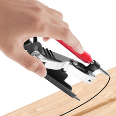 Aluminum Alloy Multi-Function Contour Gauge & Scribing Ruler for DIY Woodworking