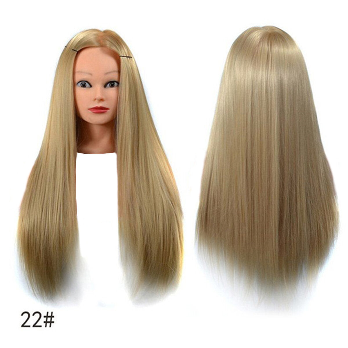 23" Hairdressing Training Mannequin Head with Free Clamp for Salon Styling Practice