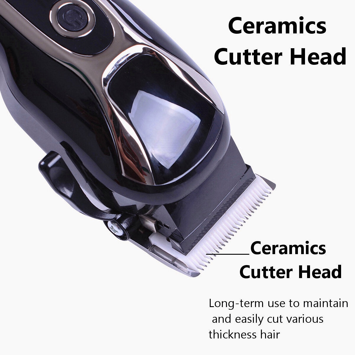 LCD Digital Display Electric Hair Clipper with Oil Head Scissors for Adults