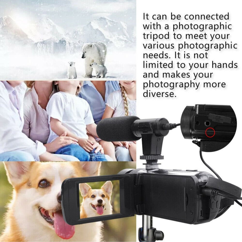 HD 1080P Digital Video Camera Camcorder with Microphone, 16MP Photography