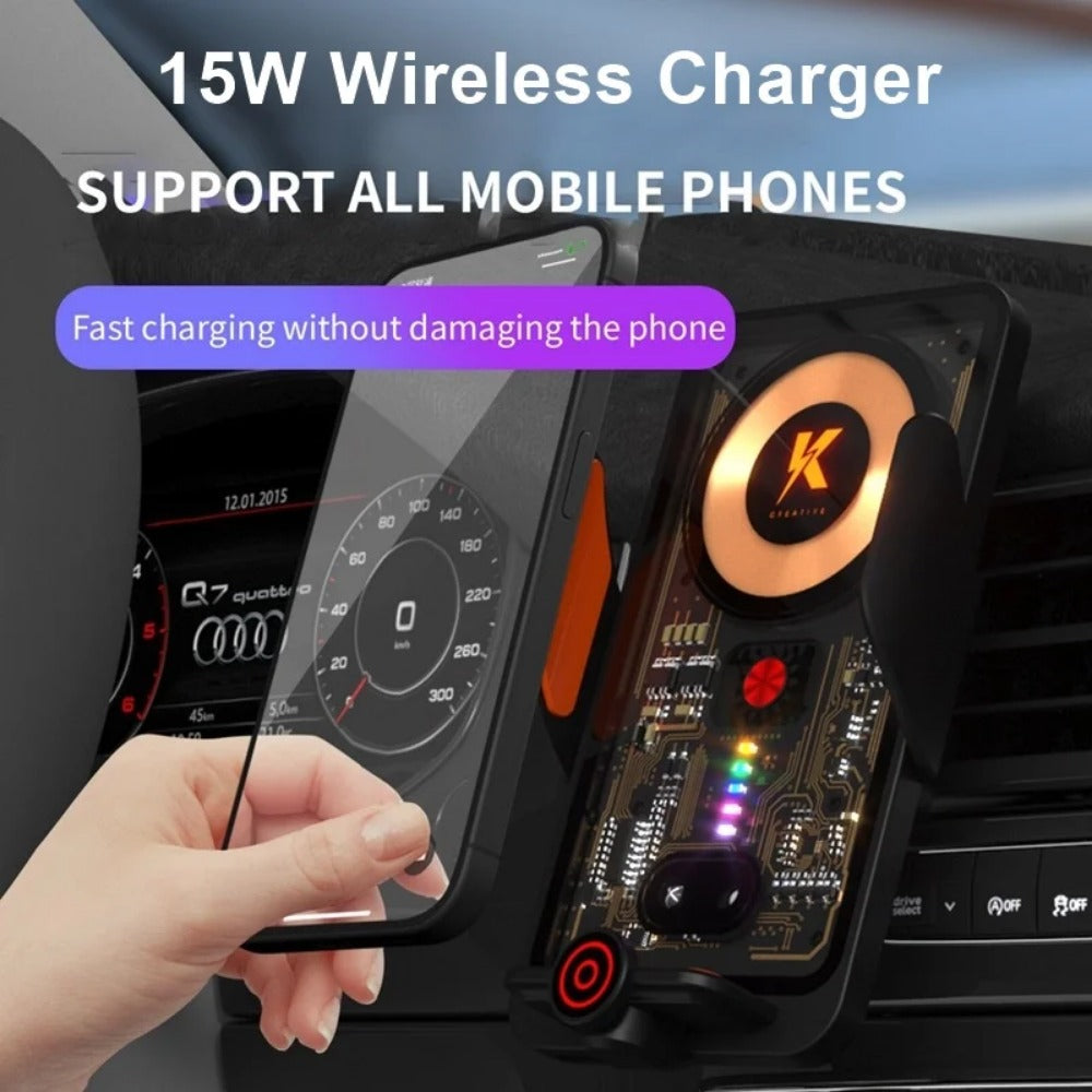 66W Universal Magnetic Car Charger, 15W Wireless Stand for iPhone 15-12 Pro Max, Samsung Devices