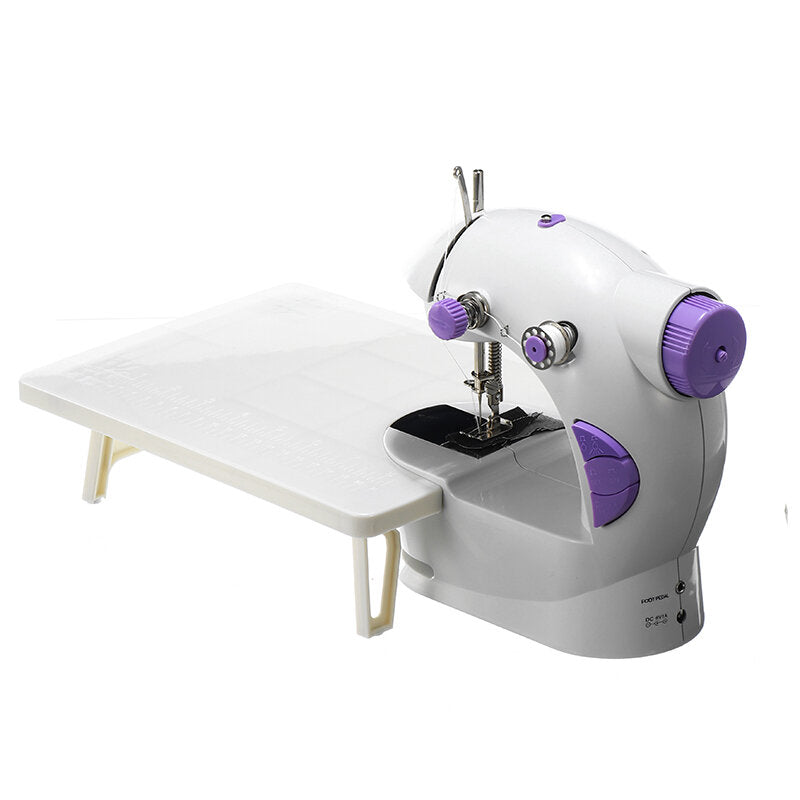 Mini Portable Electric Sewing Machine with Night Light, Foot Pedal, and Hand Table for Household Use