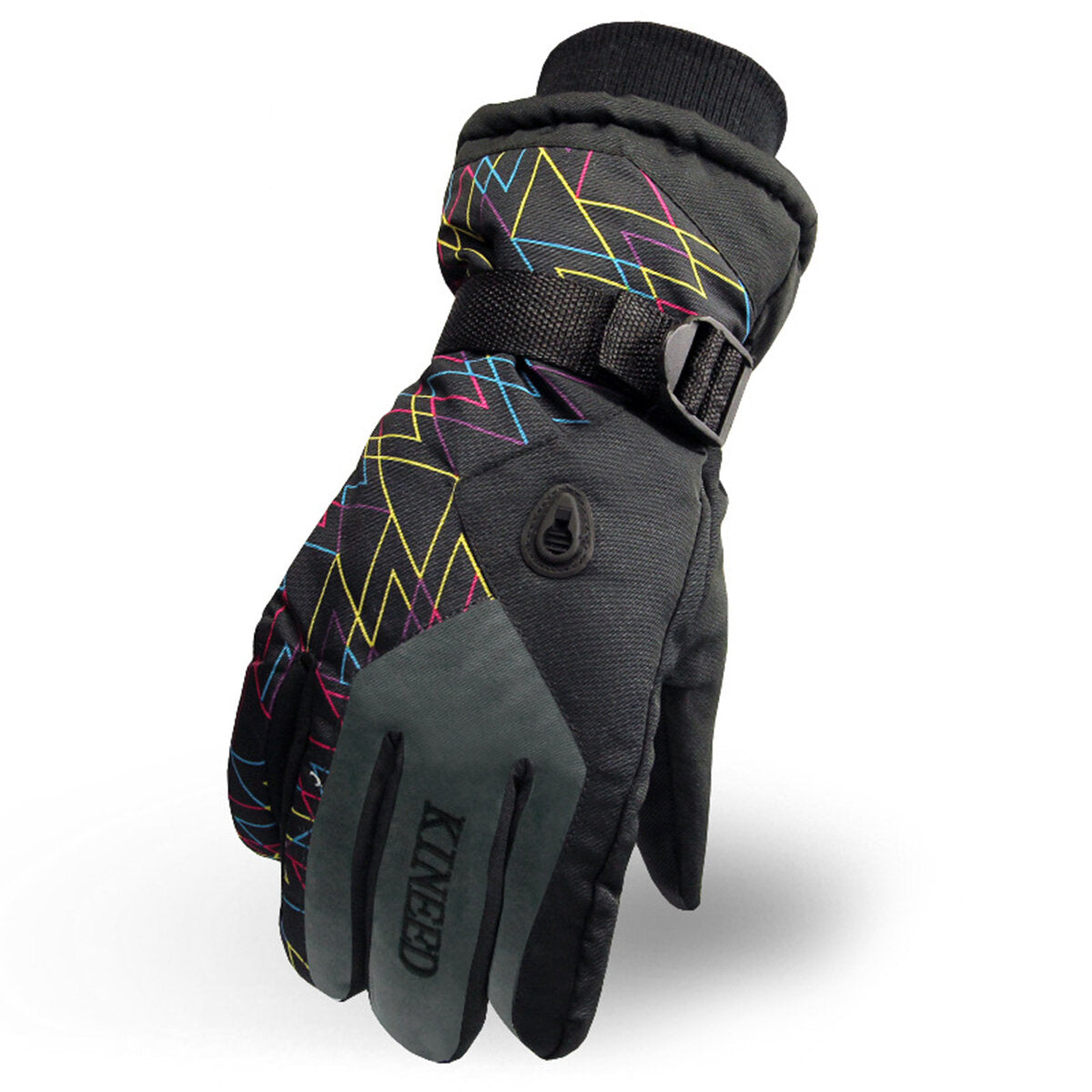 Men's Waterproof Thermal Winter Skiing Gloves - Warm Snowboard, Running, and Bike Mittens