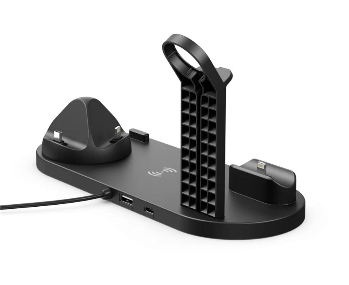 5-in-1 Wireless Charger Stand for iPhone, Apple Watch, AirPods - Fast Charging Dock Station