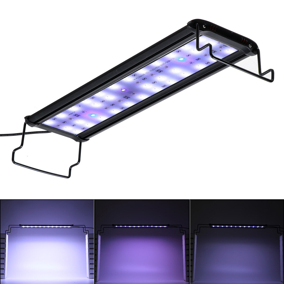 18W 5730SMD Aquarium Fish Tank Light, AC80-240V, High-Brightness, Color Adjustable, 3 Timing Modes