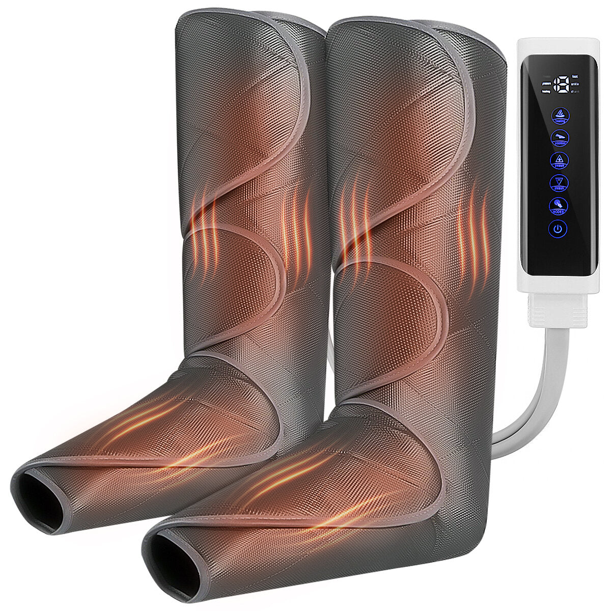 110-240V Electric Leg Massager with Air Pressure, Hot Compress, LED Display Controller for Home Use