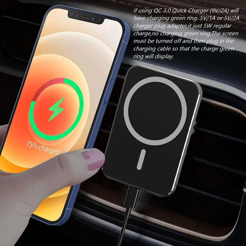 100W Magnetic Wireless Car Charger for iPhone 13/14 Pro Max with MagSafe Case Compatibility