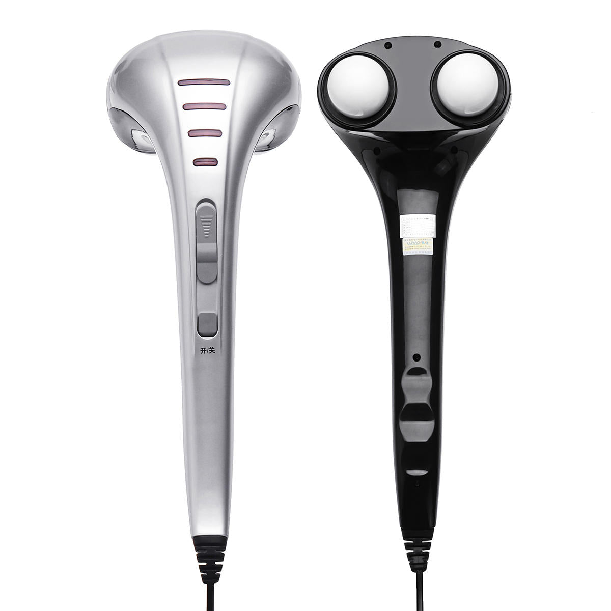 Double Head Handheld Electric Massager with 3 Interchangeable Nodes & Variable Speed for Deep Percussion