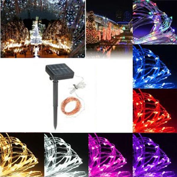 13M 120LED Solar Copper String Fairy Lights - Wedding, Party, Christmas, Garden, Outdoor, IP67