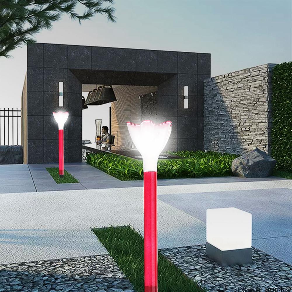 10pcs LED Solar Power Garden Path Lights - Outdoor Yard, Lawn, Patio Lamps