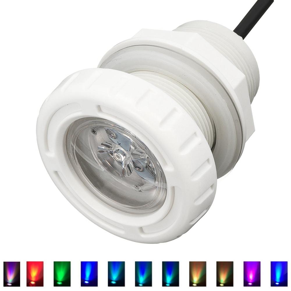 6W AC12V RGB White LED Recessed Pool Light for Spa and Fountain