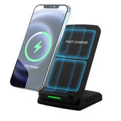 30W Wireless Charger Stand for iPhone & Samsung | Fast Charging Dock Station