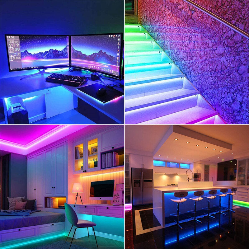 16FT-66FT LED Strip Lights Kit, Music Sync, WiFi App, 44-Key Remote Control for Room, 5m-20m Length