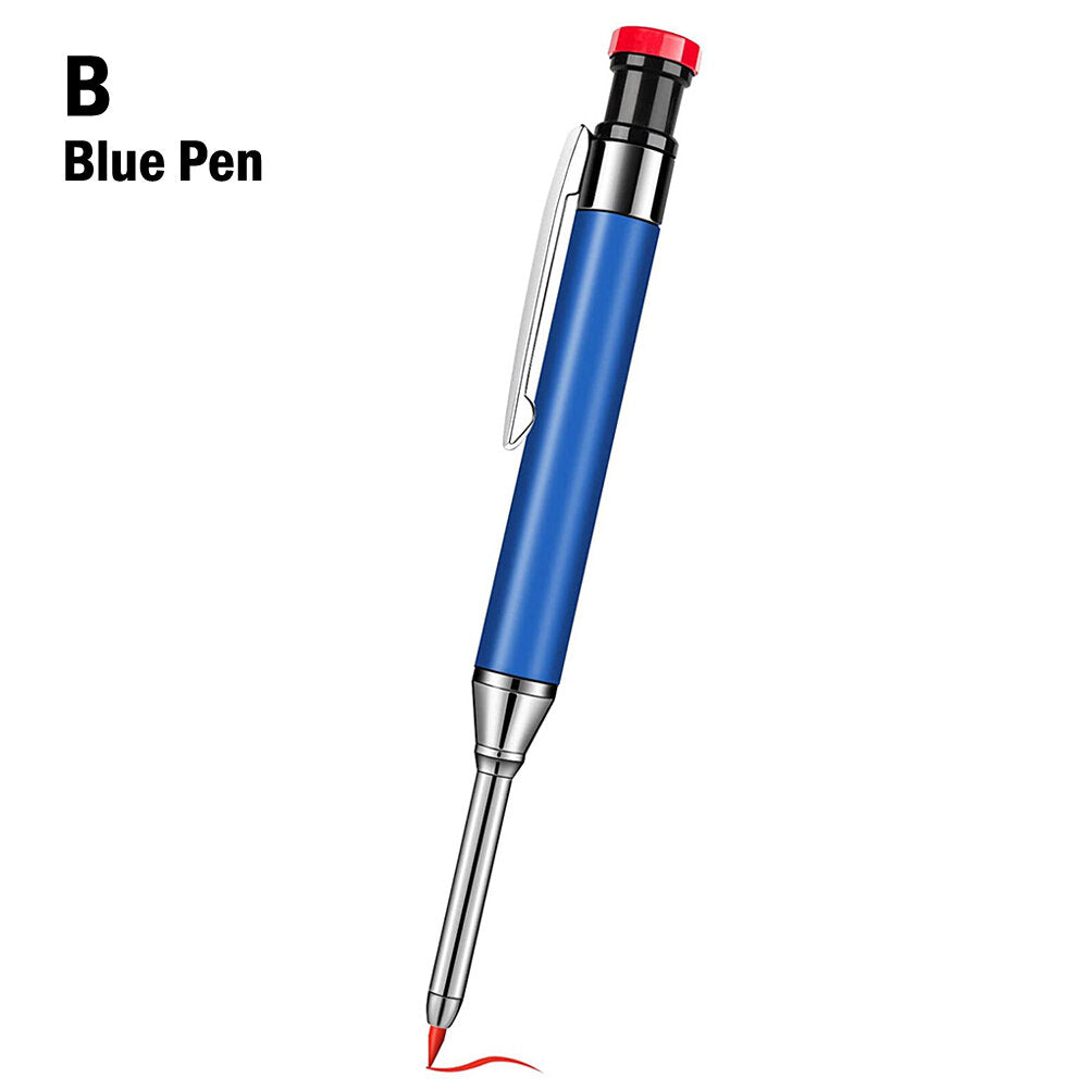 Solid Carpenter Pencil Set with Refills for Deep Hole Marking