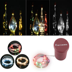 1M 2W 10 LED RGB/Warm/Pure White Wine Bottle String Lights, 3 Modes, Party Decor