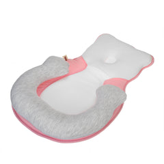 Newborn Baby Breathable Folding Pillow Sleep Mat | U-Style Head Positioner to Prevent Flat Head