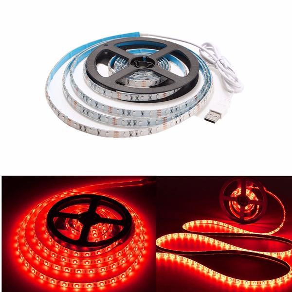 1M Waterproof USB SMD3528 LED Strip Light for TV Background and Computer, Flexible Tape, DC5V