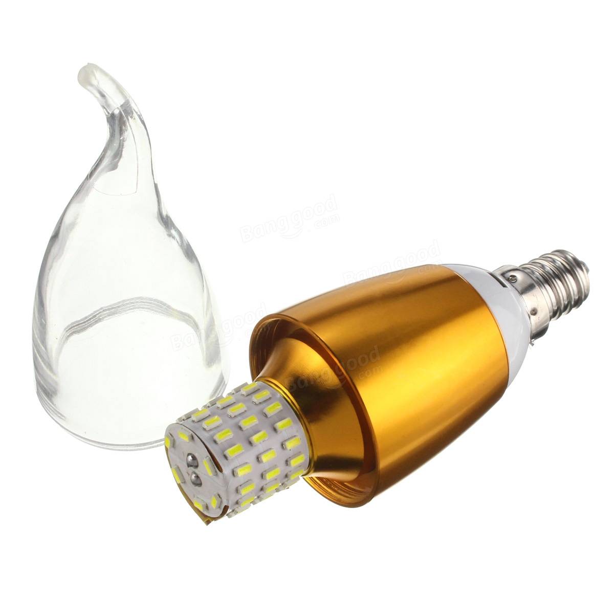 E27 E12 E14 7W SMD 3014 LED Candle Light Lamp, 470LM, Warm White/White, Non-Dimmable, AC 85-265V